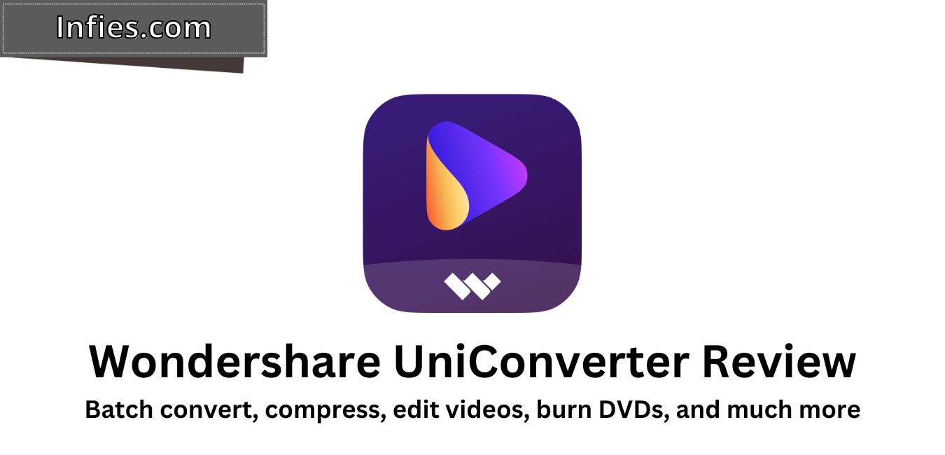 Wondershare UniConverter review by infies